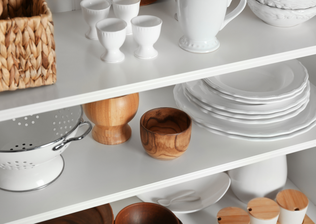 Floating kitchen shelves